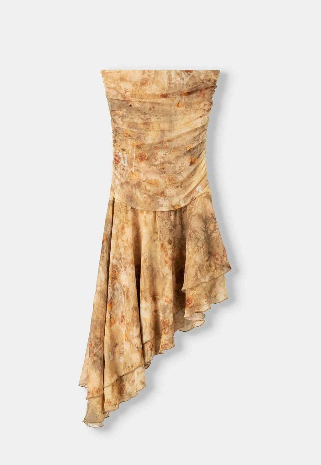 

Дневное платье WITH RUFFLES Bershka, коричневый