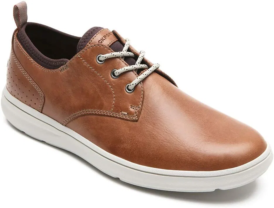 Мужские оксфордские кроссовки Rockport Zaden с простым носком, Boston Tan Leather — фото 2