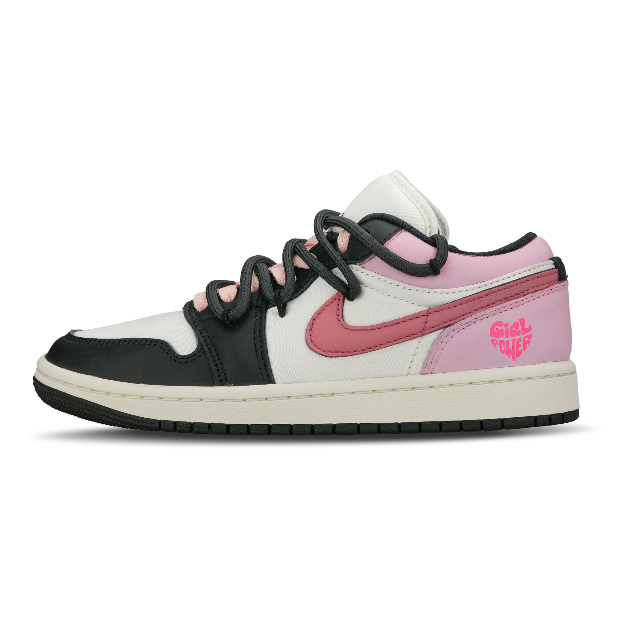 

Кроссовки Air Jordan 1 Vintage Basketball Shoes Women's Low-top Pink, черный