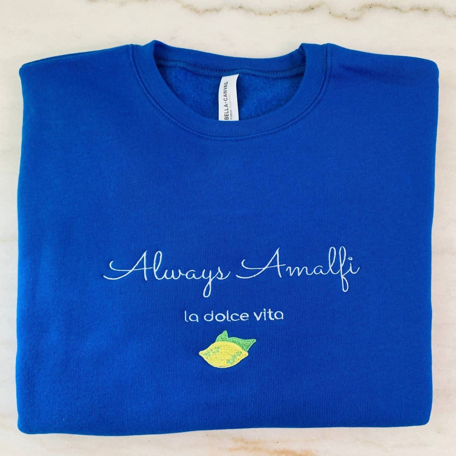 

Свитшот Always Amalfi унисекс в цвете true blue BELLA + CANVAS