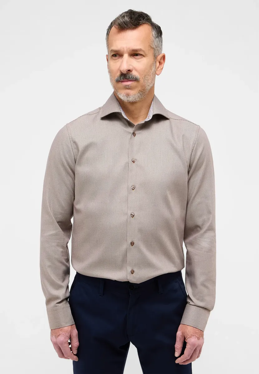 

Рубашка Eterna с длинными рукавами "SLIM FIT", коричневый