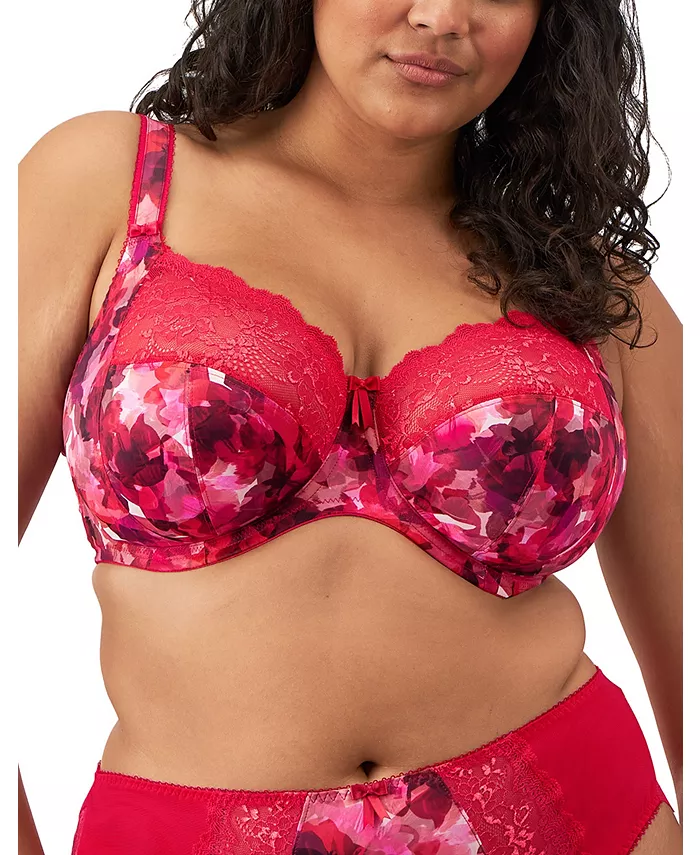 

Бюстгальтер с чашками на косточках и кружевной отделкой Full Figure Morgan Banded Underwire Stretch Lace Bra EL4110, только онлайн Elomi, красный