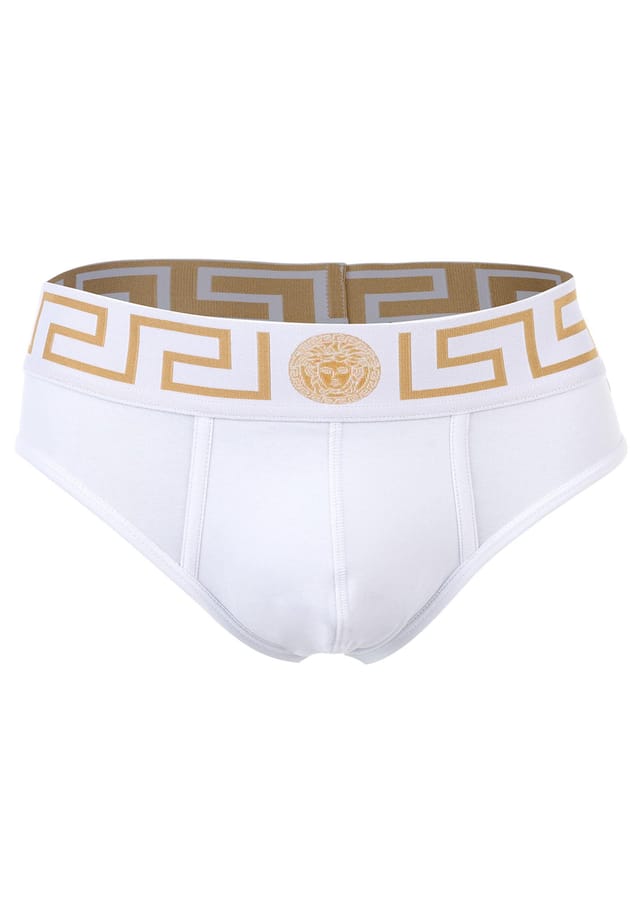 

Трусы - топика стрейч хлопок однотонные Versace, белый