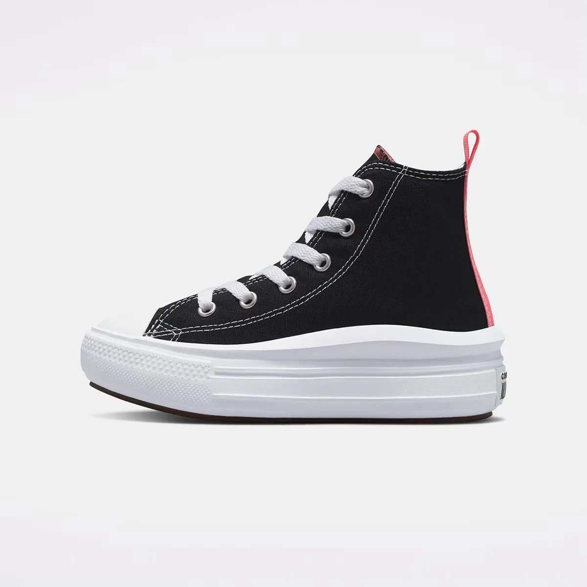 Chuck Taylor All Star Move Converse детские повседневные кроссовки, чёрный — фото 4