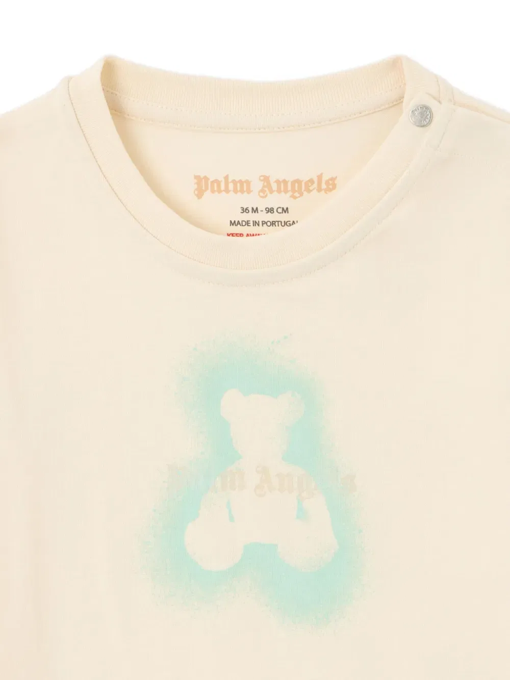 Футболка с изображением медведя-спрей Palm Angels Kids, нейтральный — фото 3