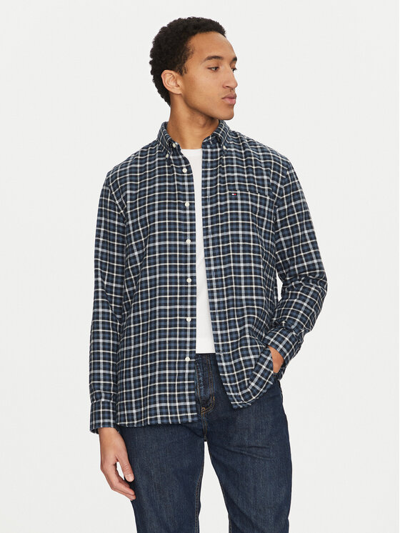 

Рубашка обычного кроя Gingham MW0MW37573 Tommy Hilfiger, синий