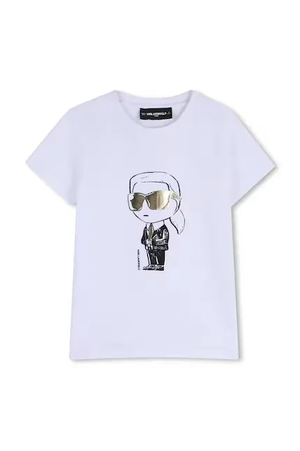 Футболка детская с коротким рукавом Karl Lagerfeld, белый — фото 2