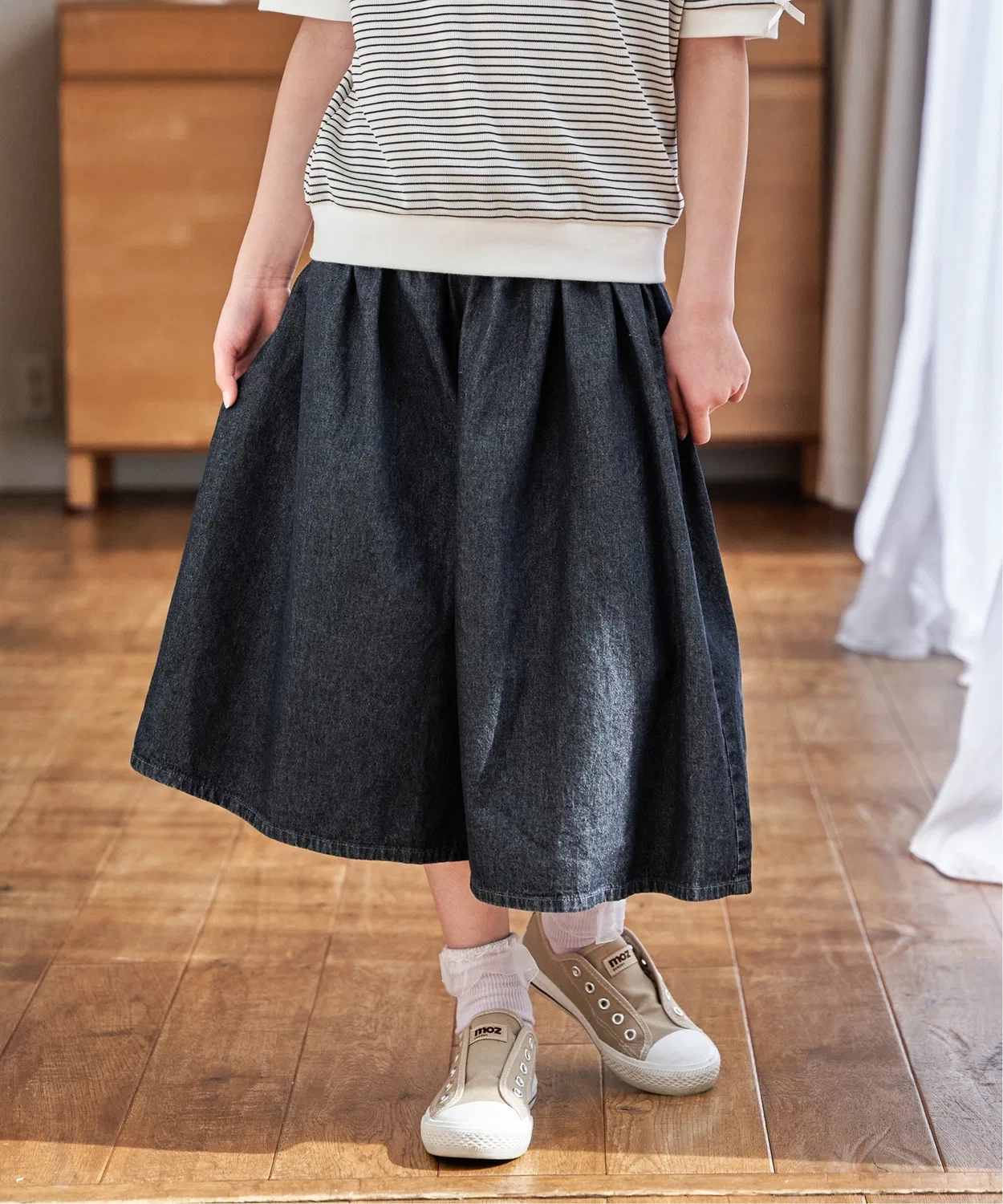 Юбка Светлый джинсовый объем Scarcho (120~160 см) Ikka, Navy blue — фото 2