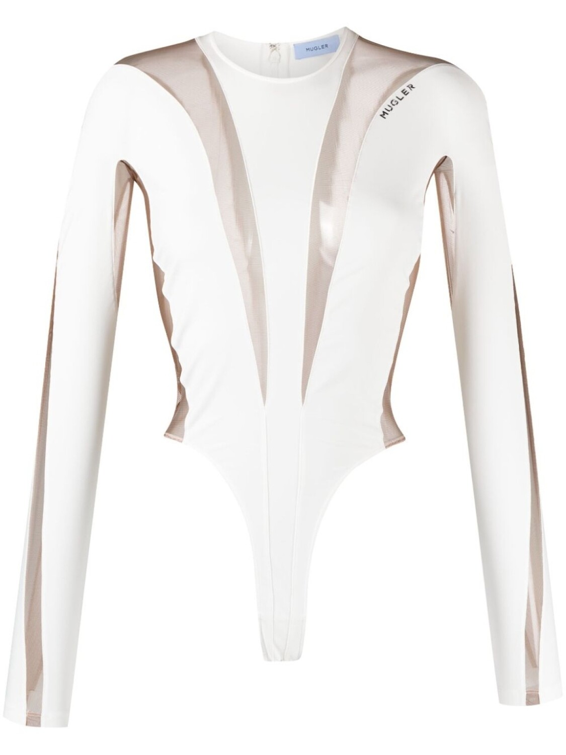 

Mugler боди Illusion, белый