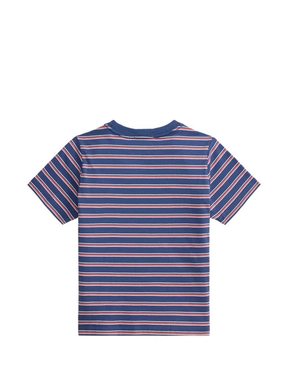 Футболка в полоску с вышитым логотипом Polo Ralph Lauren Kids, синий — фото 2