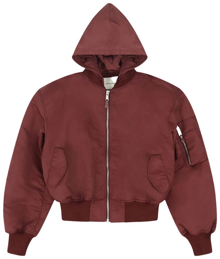 

Куртка Entire Studios Hooded Broad Bomber Jacket 'Garnet', красный