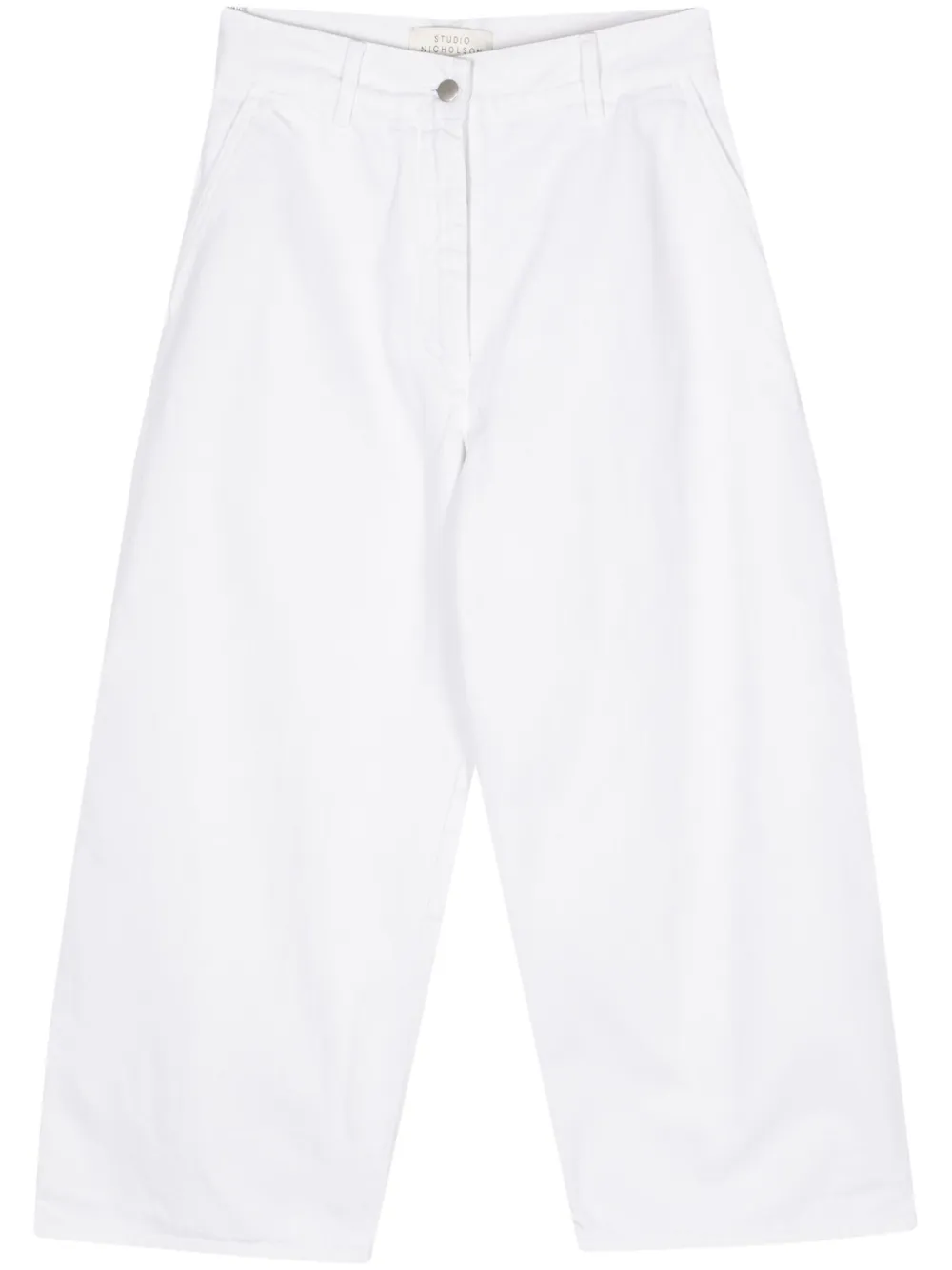 

Широкие джинсы Chalco средней посадки Studio Nicholson, белый