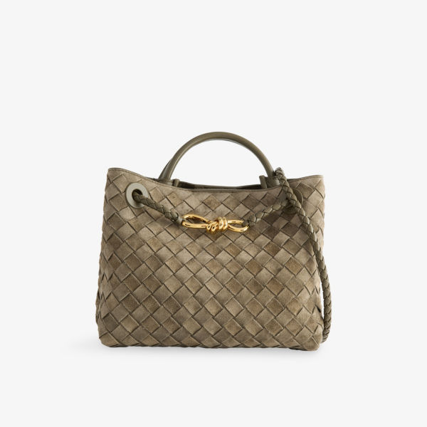 

Сумка кожаная Bottega Veneta Andiamo с верхней ручкой, бронзовый