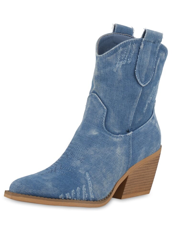 Ботильоны VAN HILL, цвет hellblau denim