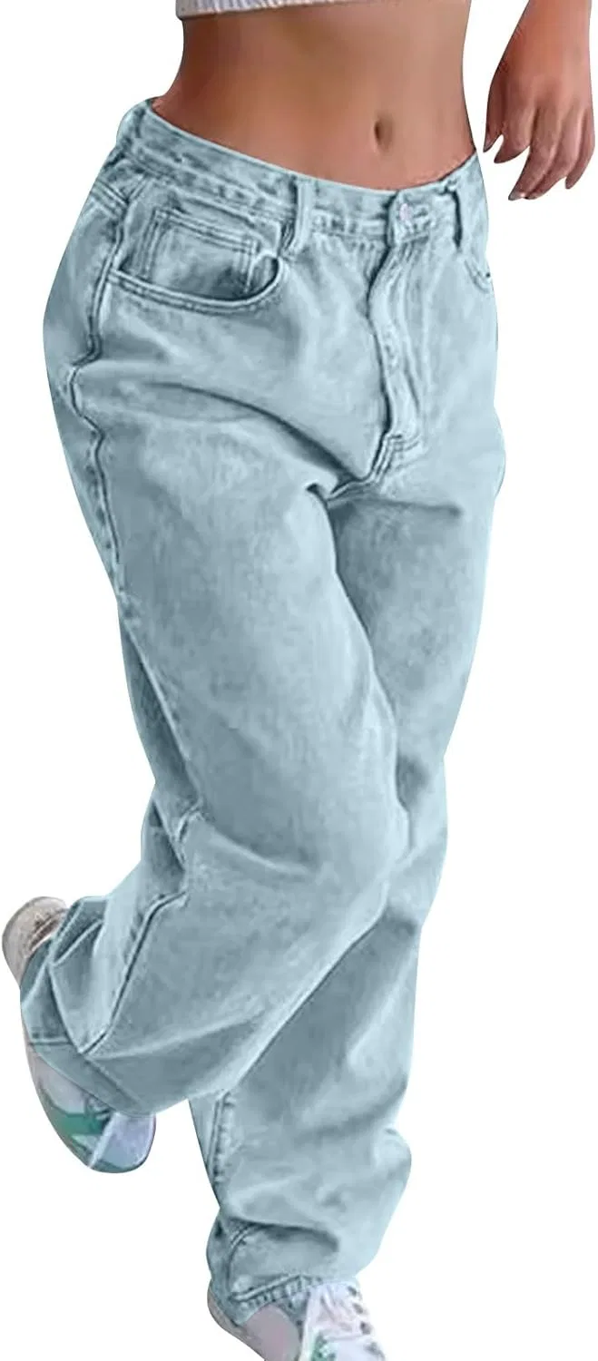 Джинсы прямые boyfriend, Light Blue