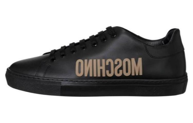 

Кожаные кроссовки с тисненым логотипом MOSCHINO, Original Shoe Box Included