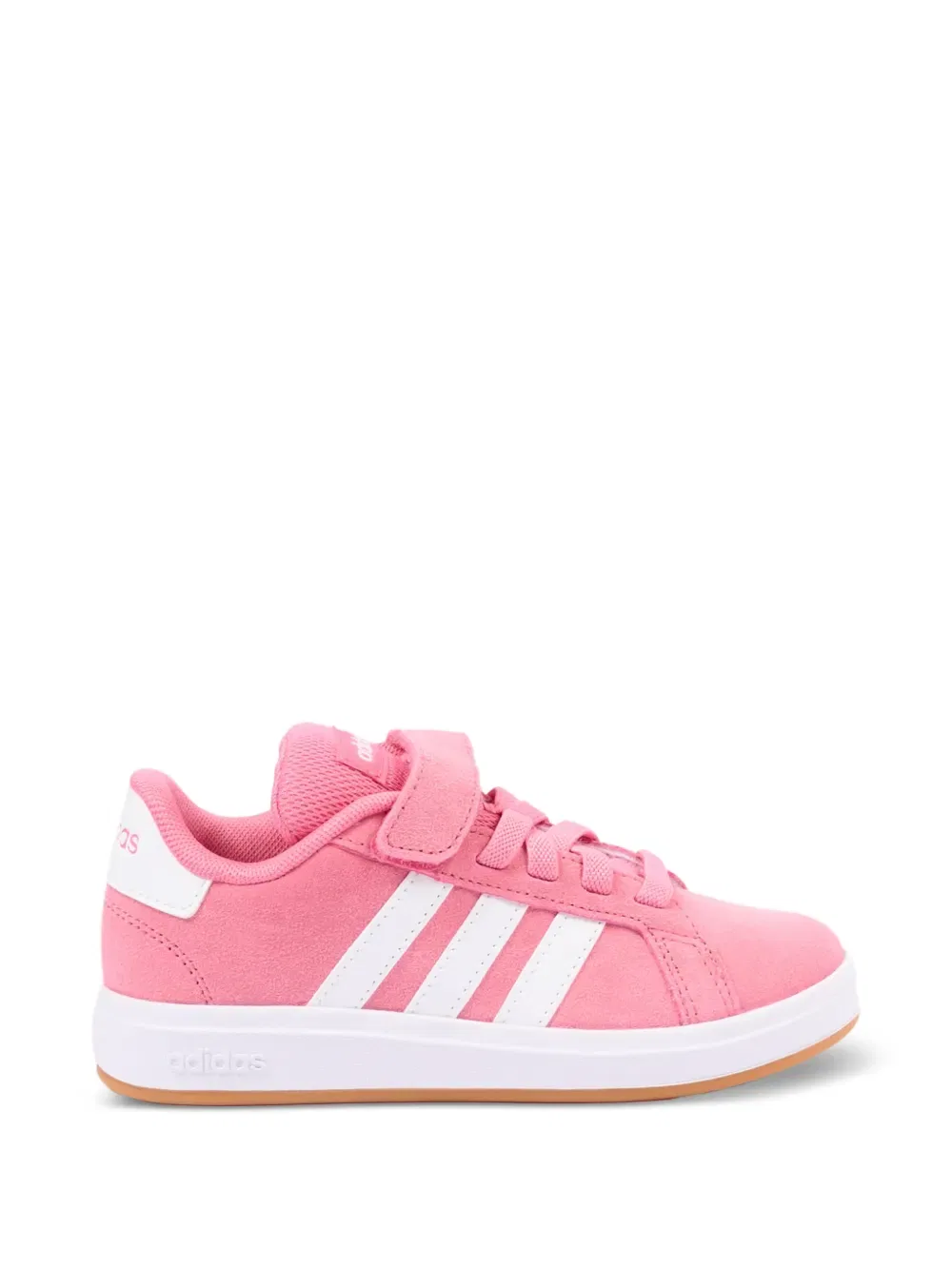 Полосатые низкие кроссовки Adidas Kids, розовый — фото 2