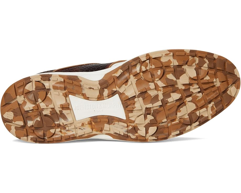 Мужские кроссовки Johnston & Murphy Upton Gl4 Luxe Hybrid, White/Brown Croc Embossed Waterproof Full Grain — фото 3
