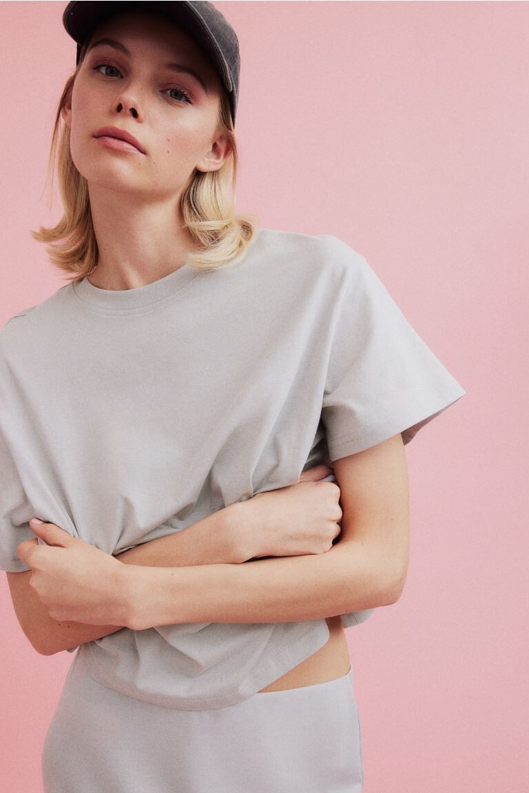 

Футболка оверсайз H&M, серый