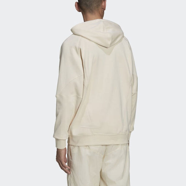 Толстовка Men's adidas originals Solid Color Chest Logo Printing Pullover Hooded Long Sleeves Beige, бежевый — фото 3