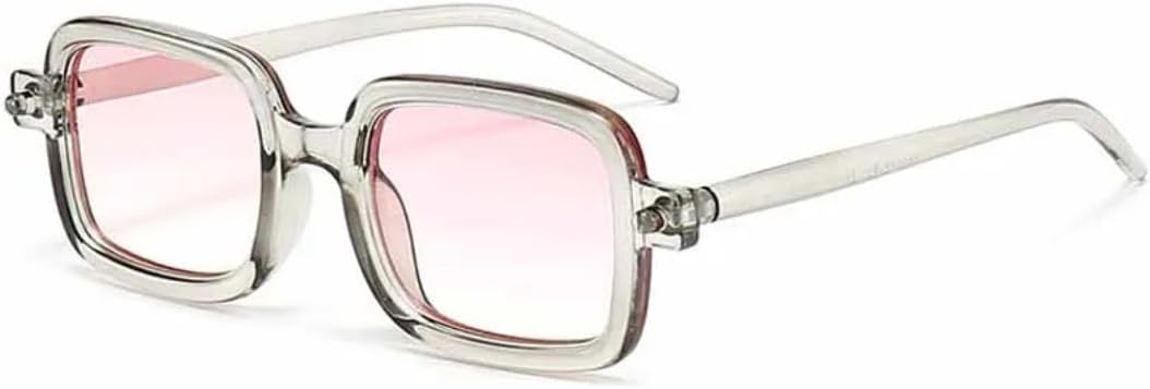 

Модные женские солнцезащитные очки в маленькой квадратной оправе, роскошные мужские винтажные солнцезащитные очки для активного отдыха и путешествий с защитой от УФ-излучения UV400 TVTBBVV, Gray Pink