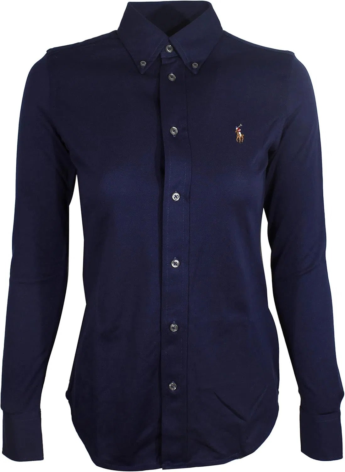 Поло женское, оксфорд, классическая модель, Polo Ralph Lauren, темно-синий