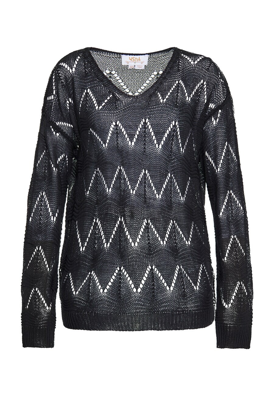 

Тонкий вязаный свитер usha FESTIVAL Sweater, черный