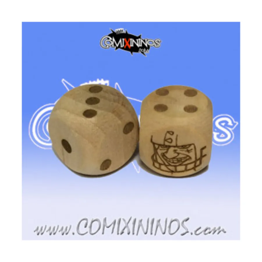

d6 Кубики человеческих точек (2), Fantasy Football Miniatures - Wooden Dice (16mm)