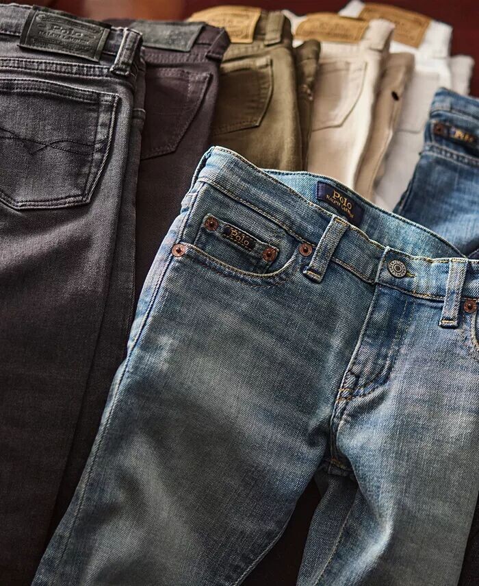 Узкие эластичные джинсы Big Boys Sullivan Polo Ralph Lauren, черный — фото 4