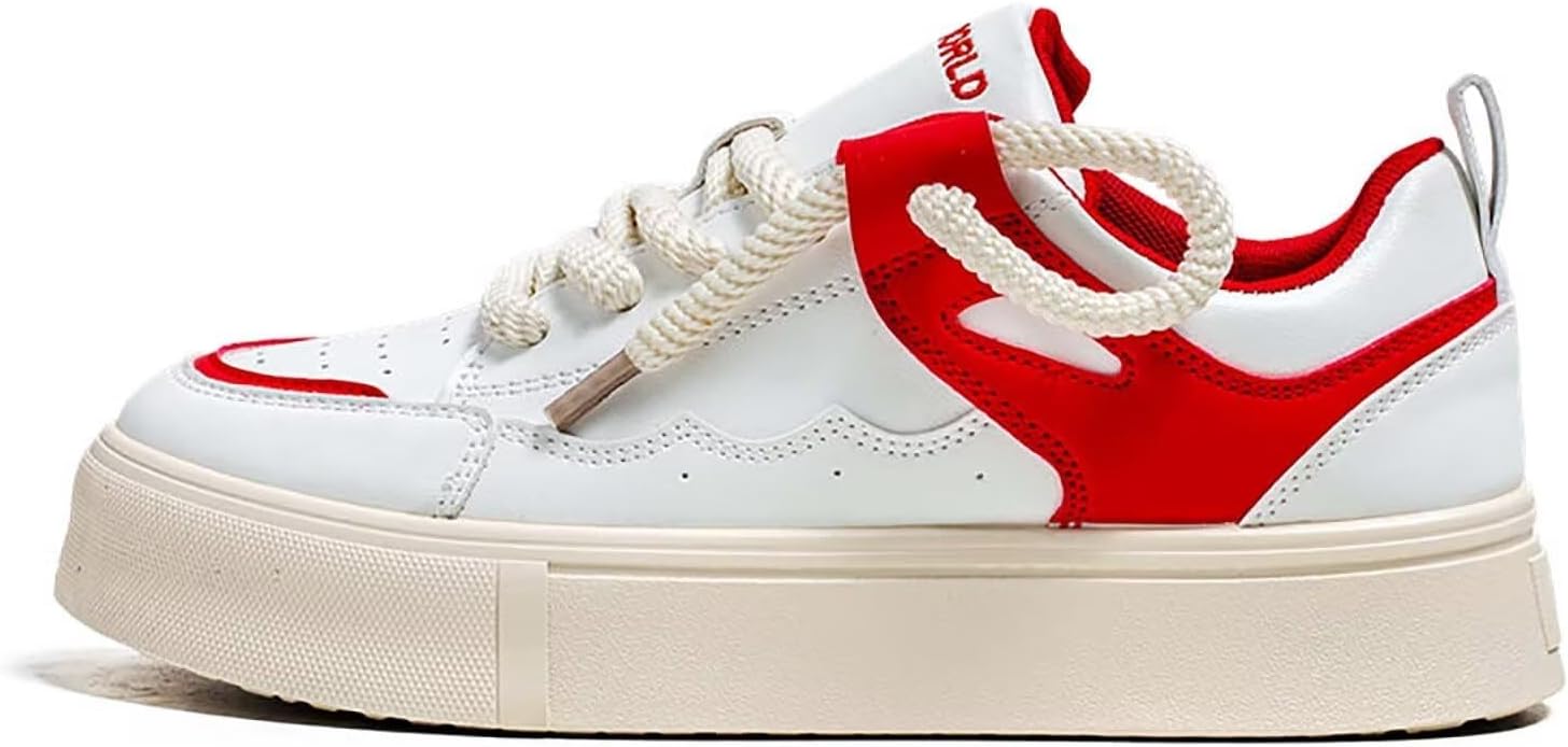 

Мужские кроссовки TERBOFIN для ходьбы, модные кеды для мужчин, скейт-кроссовки, нескользящие, дышащие и комфортные, белый/красный