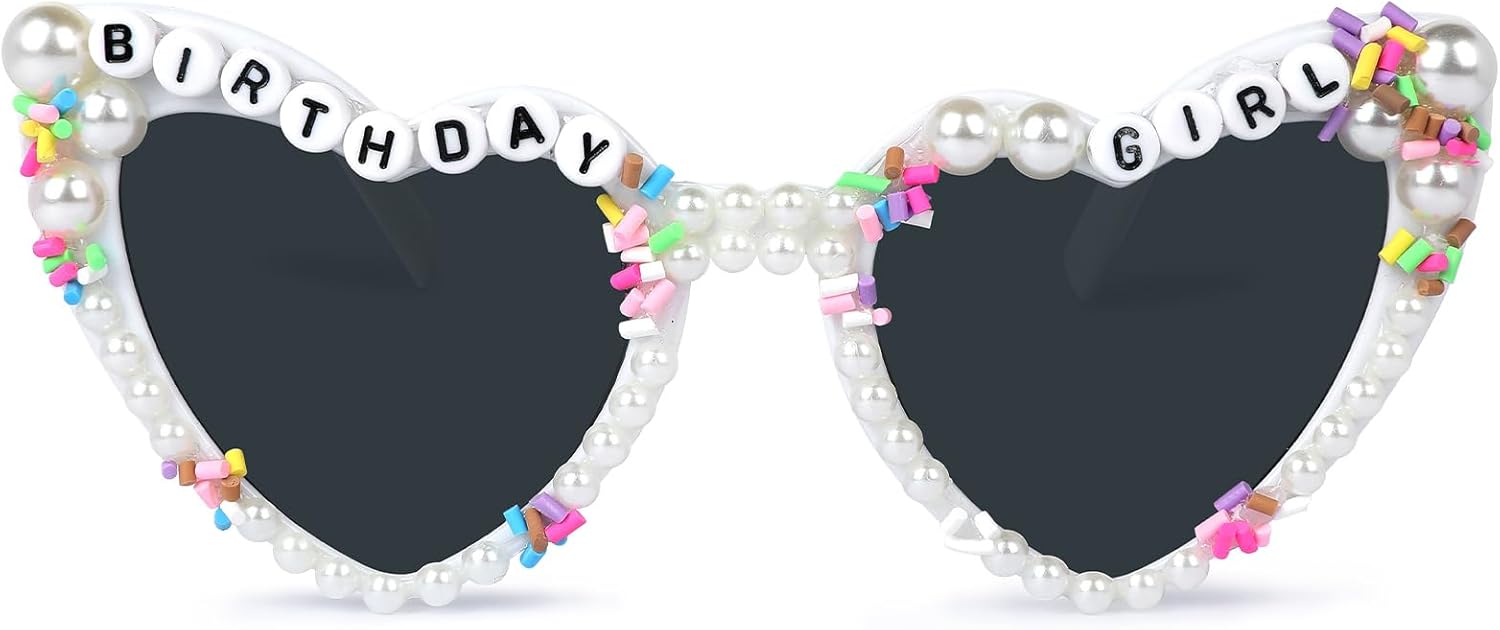 

Очки YOGFIT для женщин на день рождения, подарки и аксессуары для вечеринки в честь дня рождения, солнцезащитные очки «Королева дня рождения» для счастливого дня рождения, Birthdayxgirlxwhite