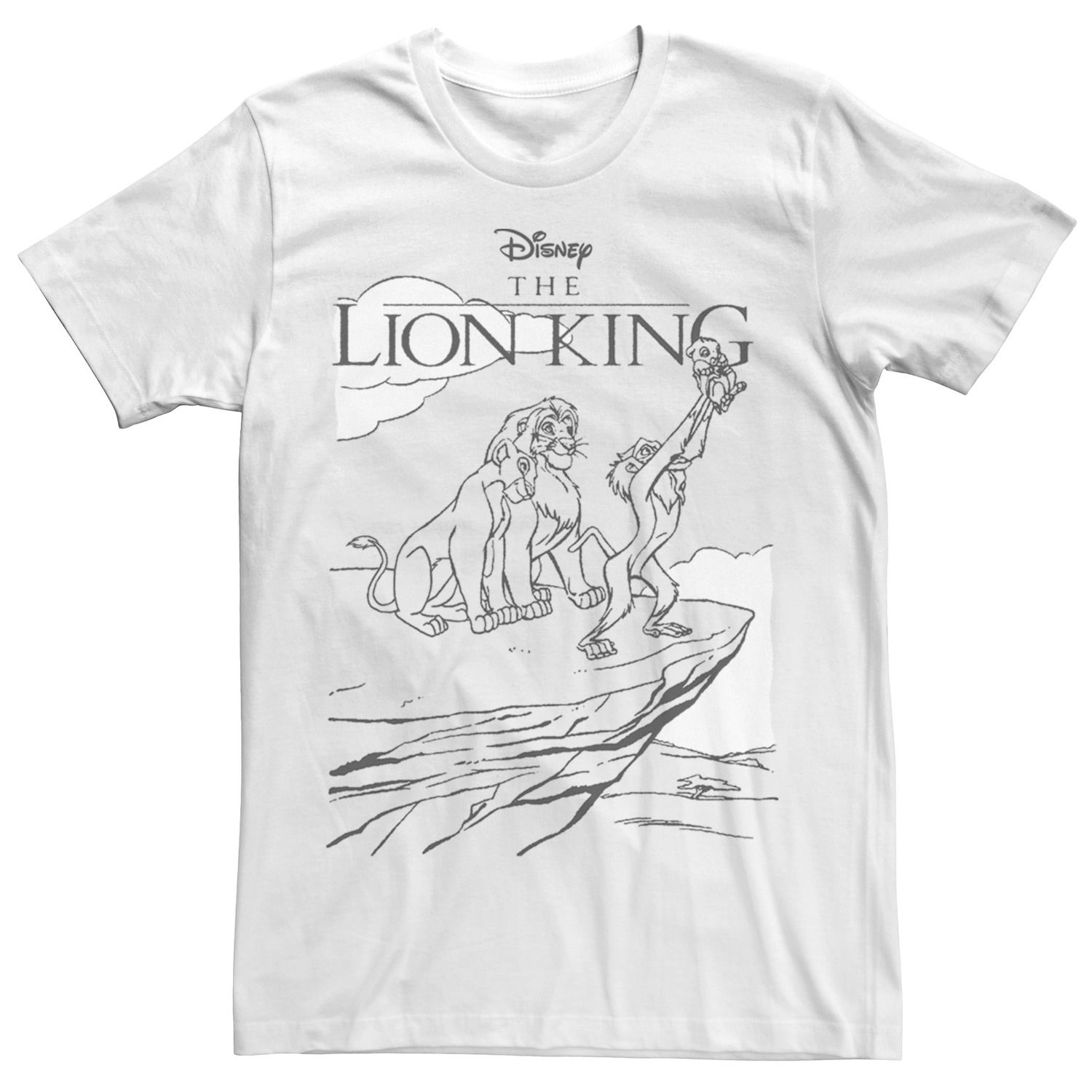 

Мужская футболка The Lion King Outline Disney, белый