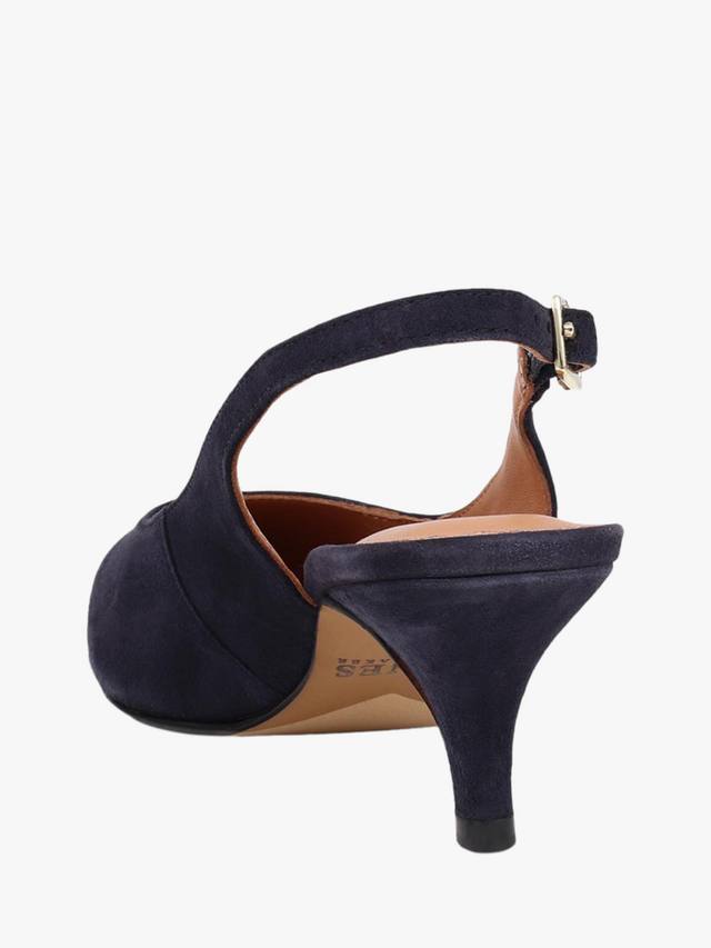 Туфли-лодочки zaria suede kitten на высоком каблуке с откидной спинкой Jones Bootmaker, темно-синий — фото 3