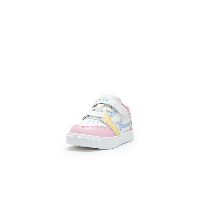 Износостойкие поддерживающие низкие кроссовки для малышей Sail White Baby Pink XTEP, розовый — фото 3