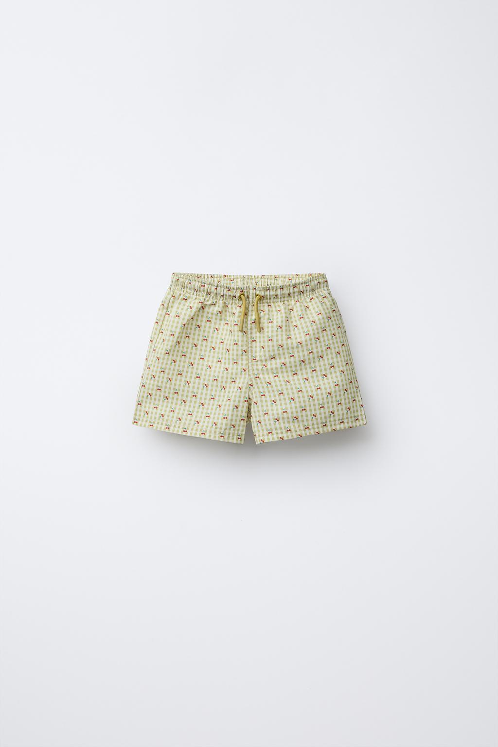 

6-14 лет / вишневые плавательные шорты ZARA, оливково-зеленый