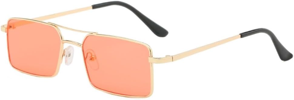 

Ретро солнцезащитные очки для женщин, стиль стимпанк, металлические солнцезащитные очки, винтажные зеркальные очки с защитой от УФ-излучения UV400 LANGSER, Gold Light Red