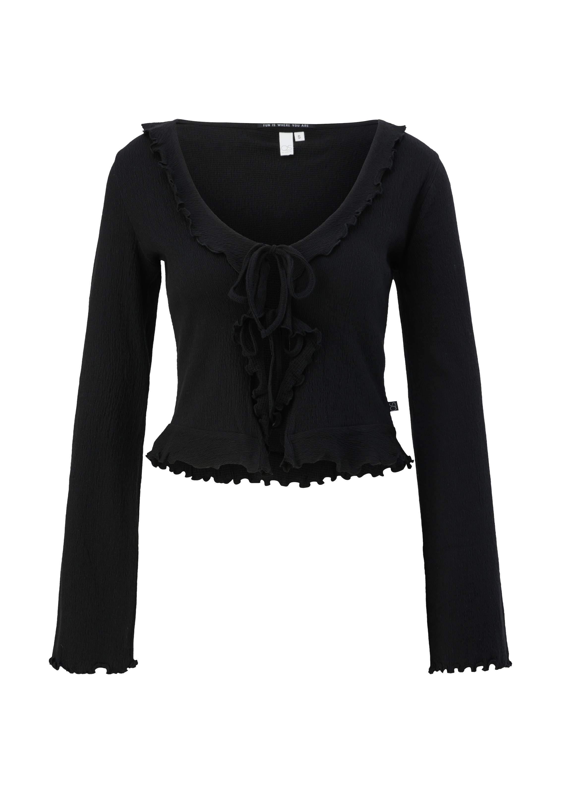 

QS Вязаный кардиган в черном цвете