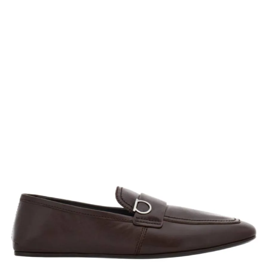 Лоферы на низком ходу Ferragamo с застежкой Gancini