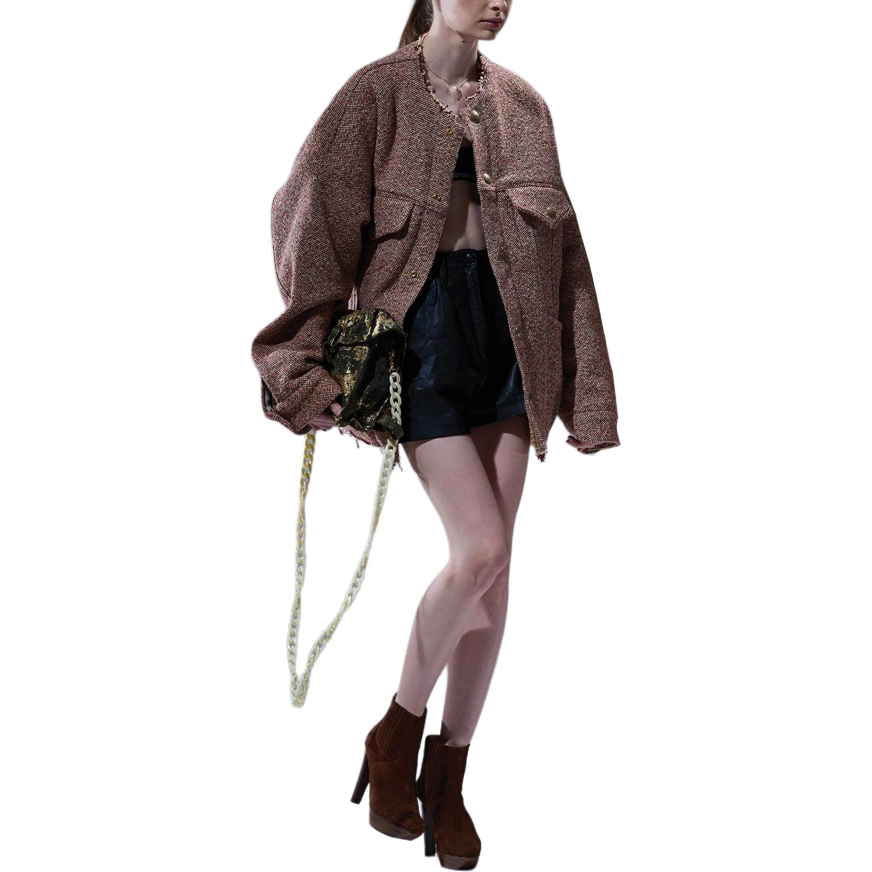 

Потёртая кружевная куртка Trucker R13, красный