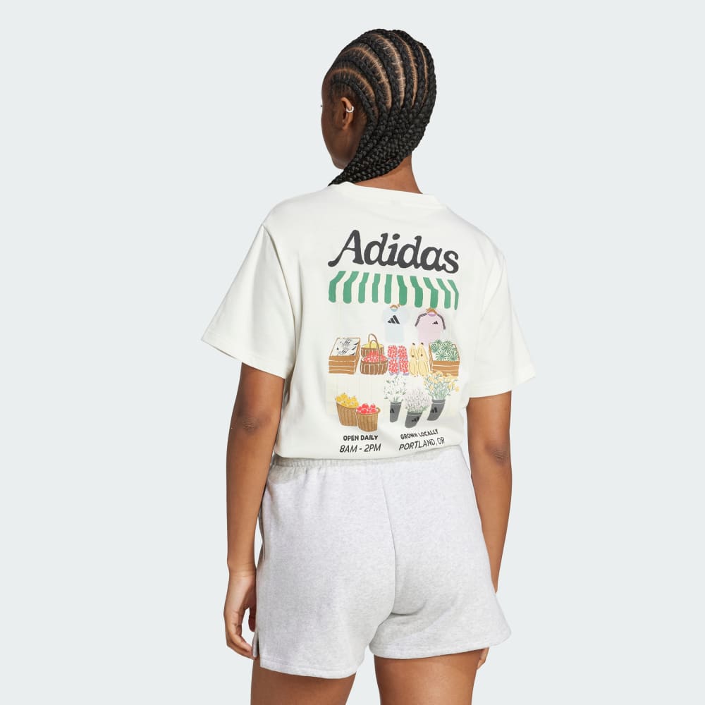 

Футболка Adidas Farmers Market Graphic Tee, цвет Off White