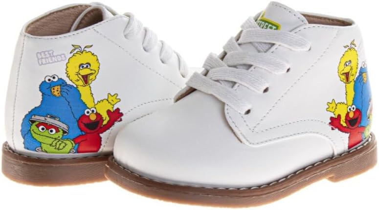 JOSMO Baby Boys Girls Unisex Walking Shoes First Step Walker Lightweight Synthetic Non-Slip High top (Infant-Toddler), White - Sesame Street — фото 4