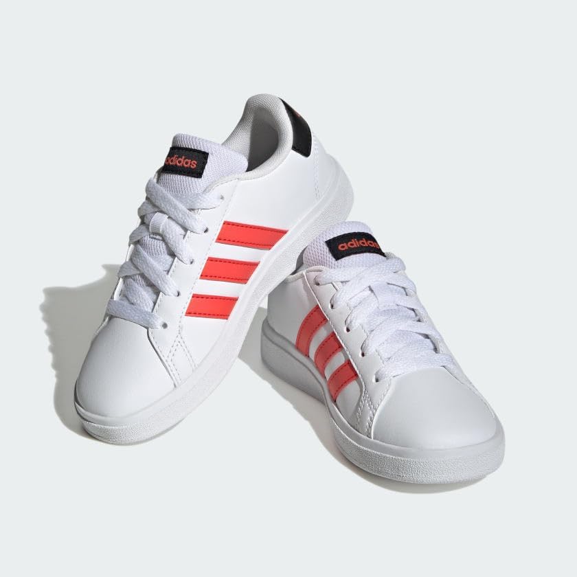 Кроссовки adidas Kids' Grand Court 2.0, белый/черный/красный/ярко-красный — фото 4