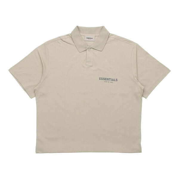 

Рубашка fw20 logo polo shirt 'olive' Fear Of God Essentials, серый