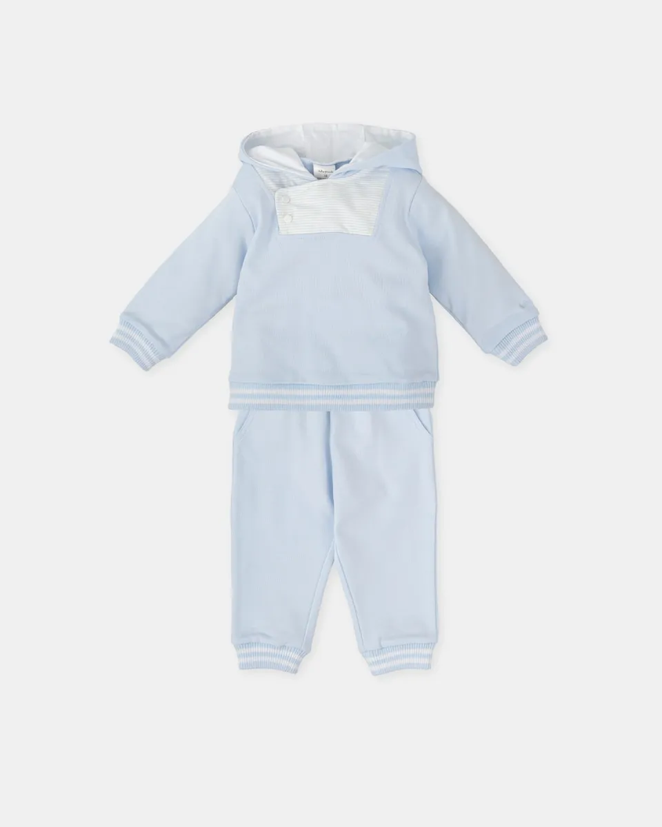 

Детский комплект из двух предметов с капюшоном голубого цвета Tutto Piccolo