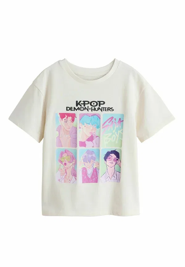 Футболка Regular fit Kpop Demon Hunters, Next, цвет экрю — фото 4