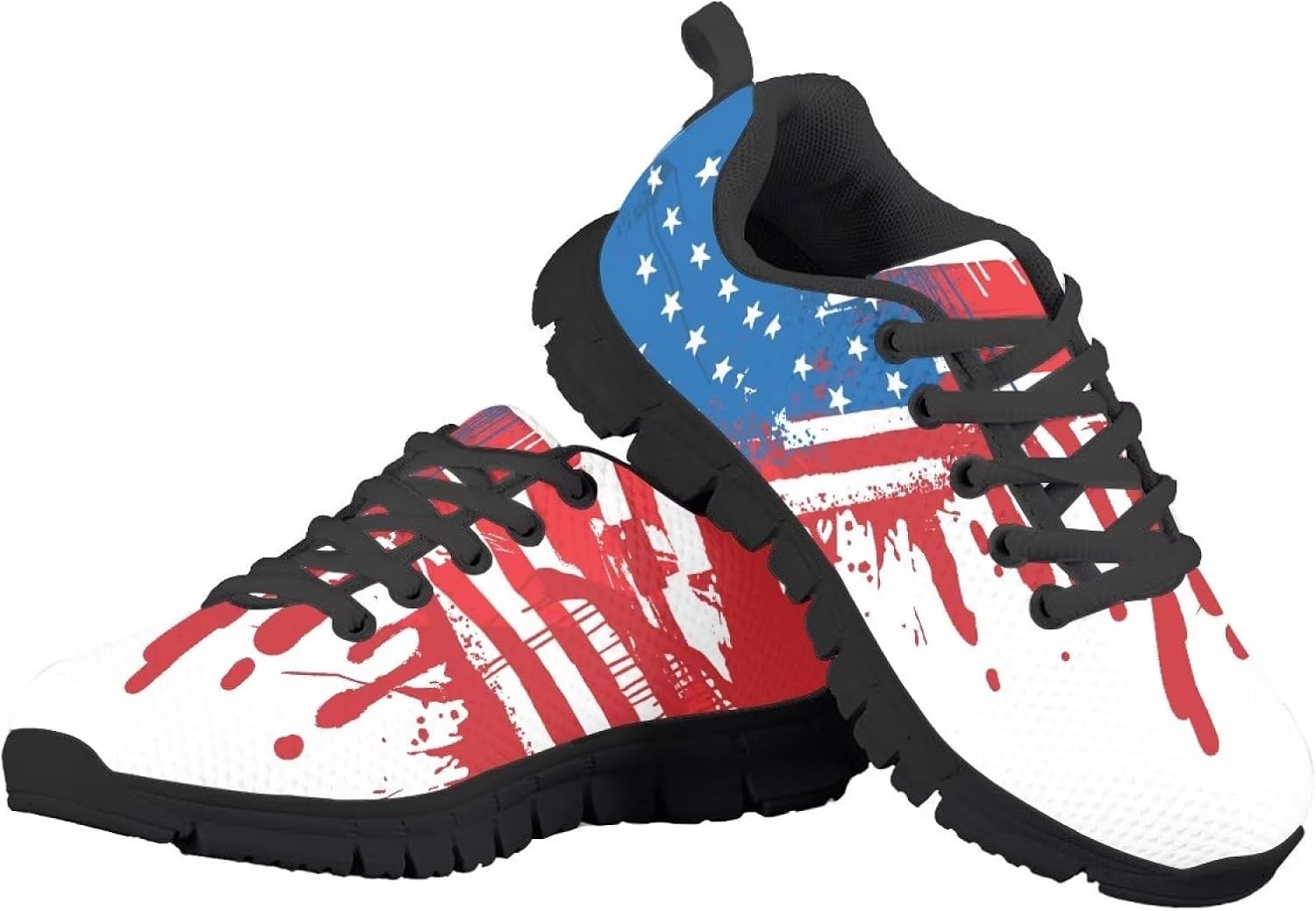

Кроссовки GIFTPUZZ для детей и взрослых унисекс, легкие и дышащие, для бега, походов, прогулок, спорта и путешествий, Us Flag