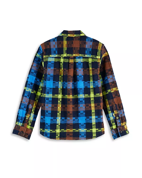 Детская фланелевая клетчатая рубашка - для подростков постарше Scotch & Soda, синий — фото 2