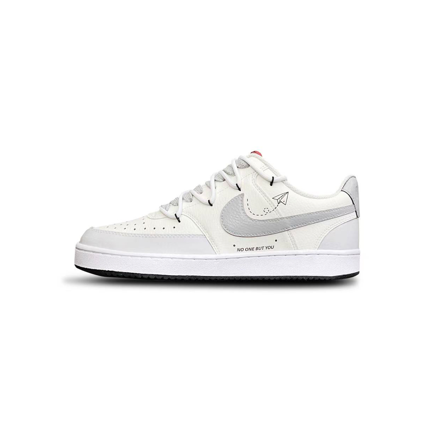 

Кроссовки для скейтбординга Court Vision 1 Tower Rabbit мужские, низкие, серо-белые, с амортизацией и износостойкие Nike, светло-серый