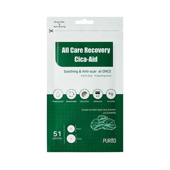 

Пластыри Cica от экземы All Care Recovery Cica-Aid, 51 шт. Purito