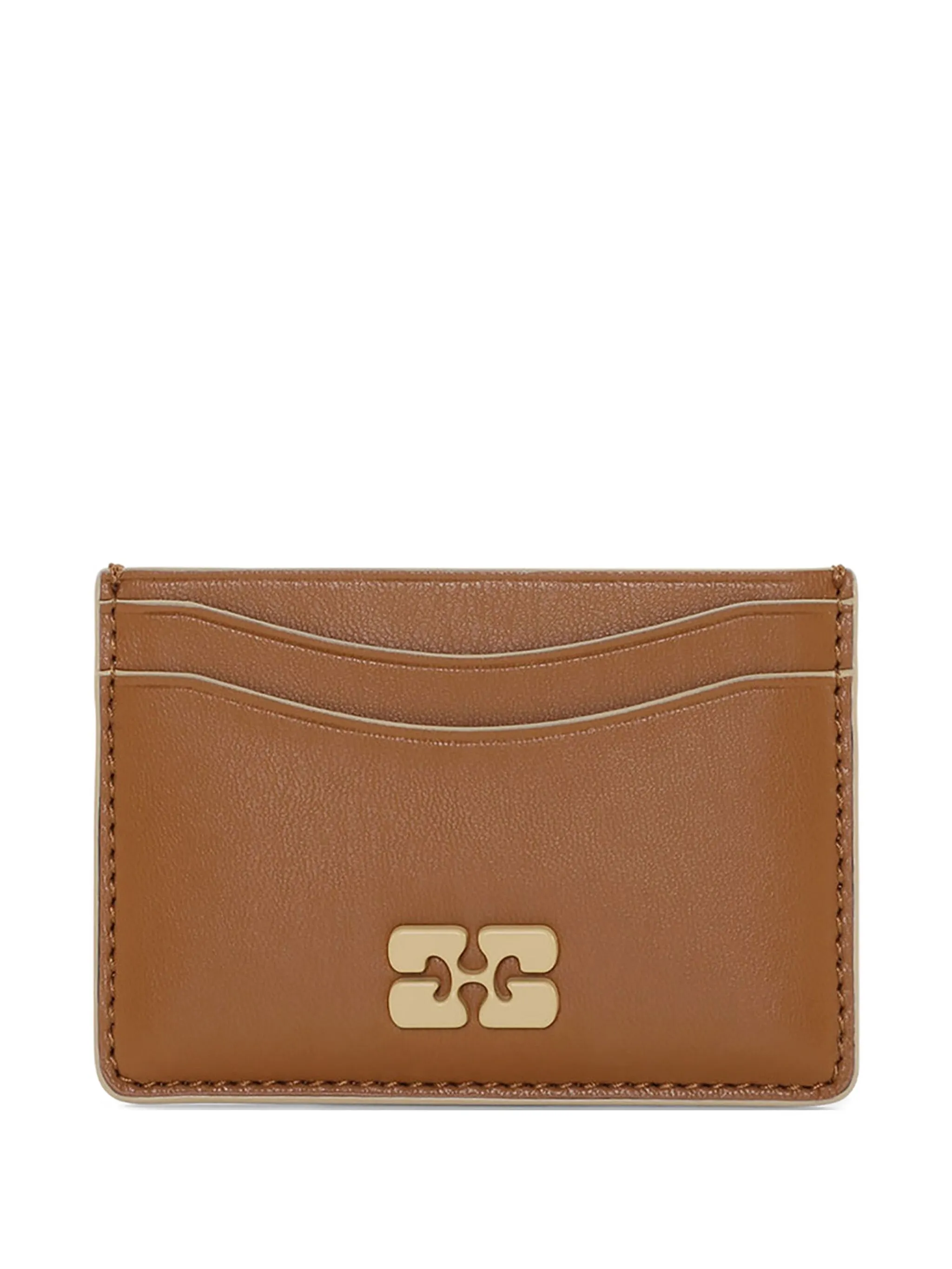 

Картхолдер с логотипом Ganni, коричневый